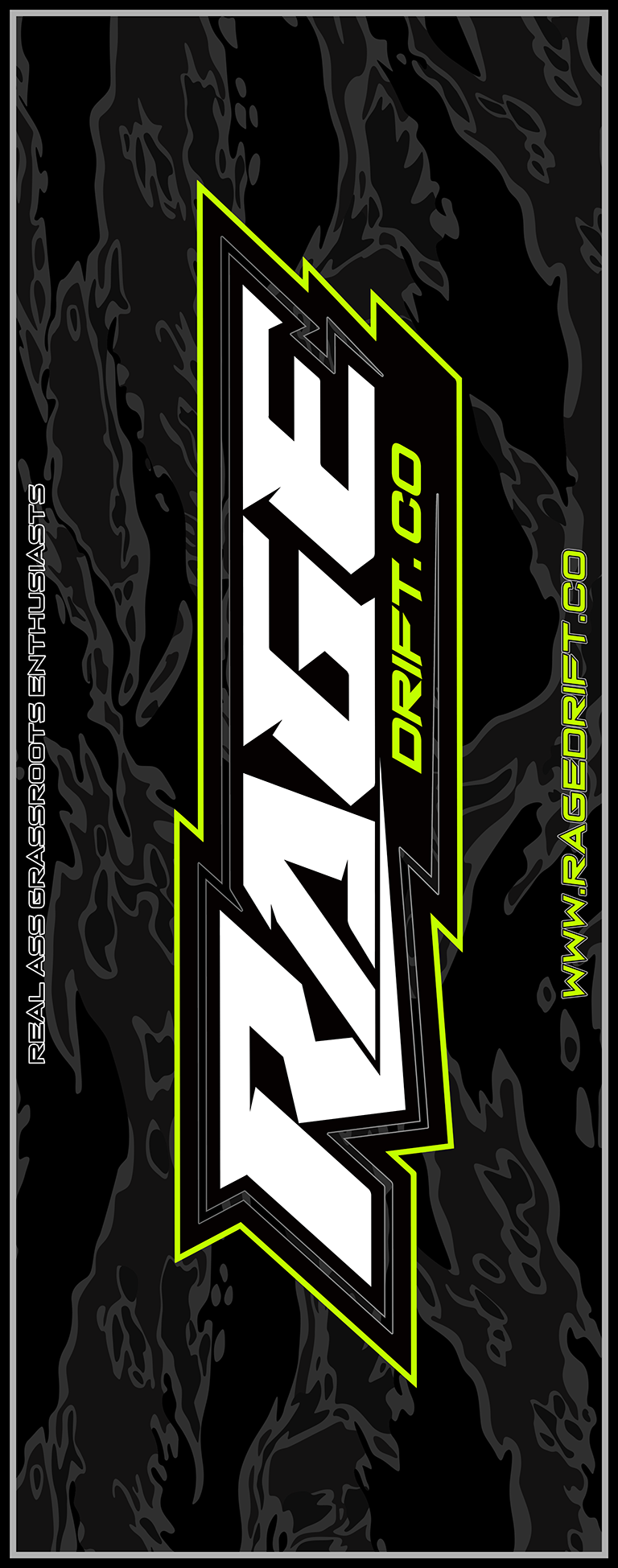 Rage Drift Co. “Subdued Camo Grassroots” Nobori Flag