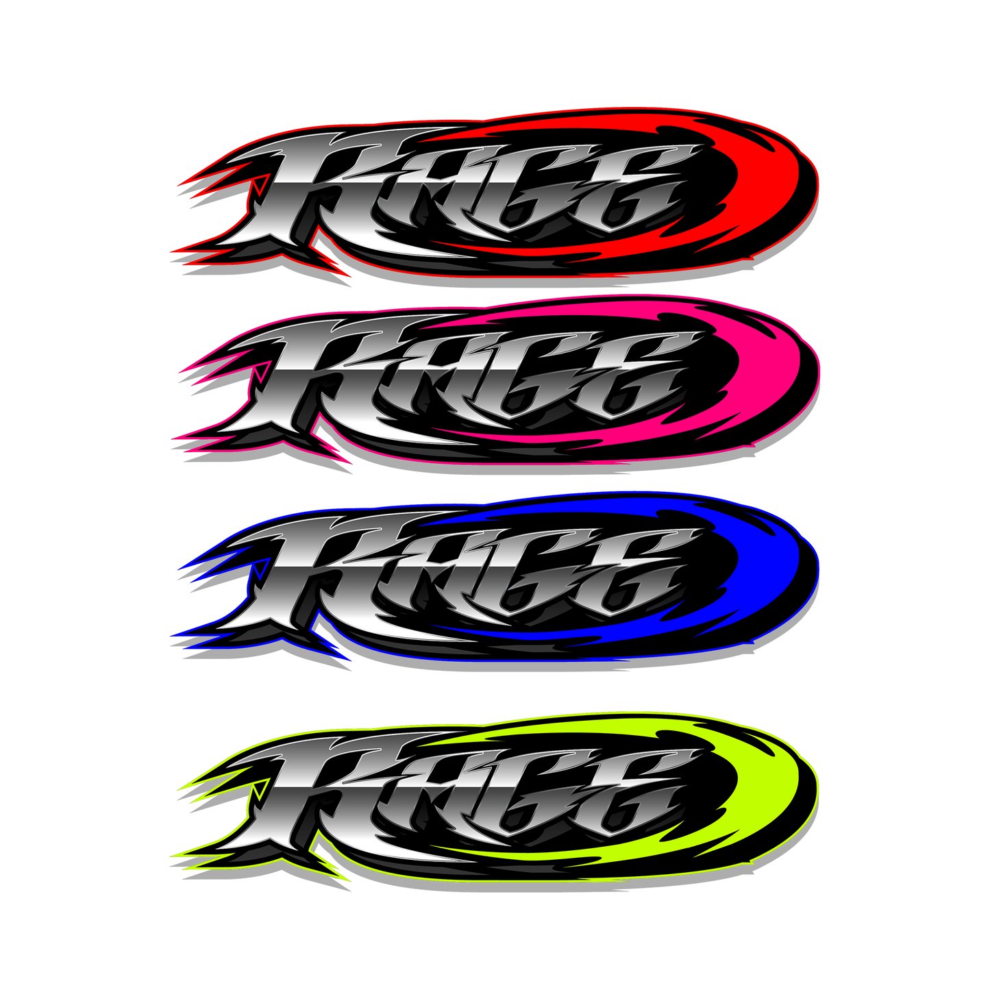 Tribal Logo Full Color Chrome - 8" x 2"