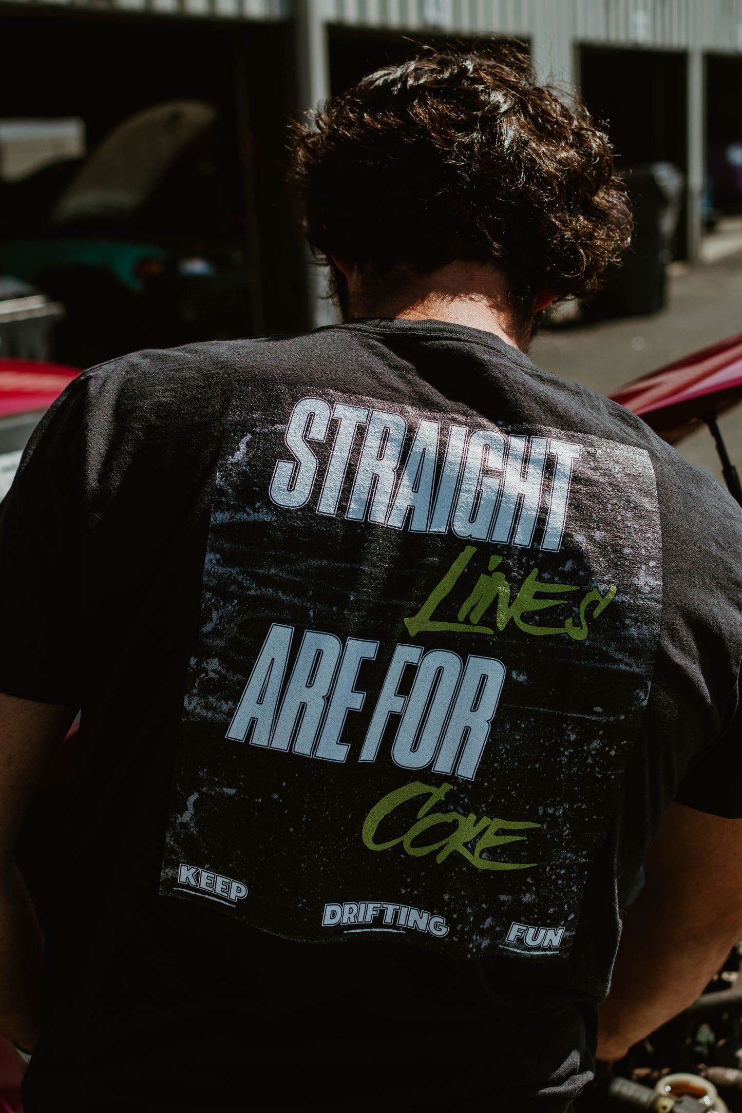 Straight Lines Are for Coke Tee