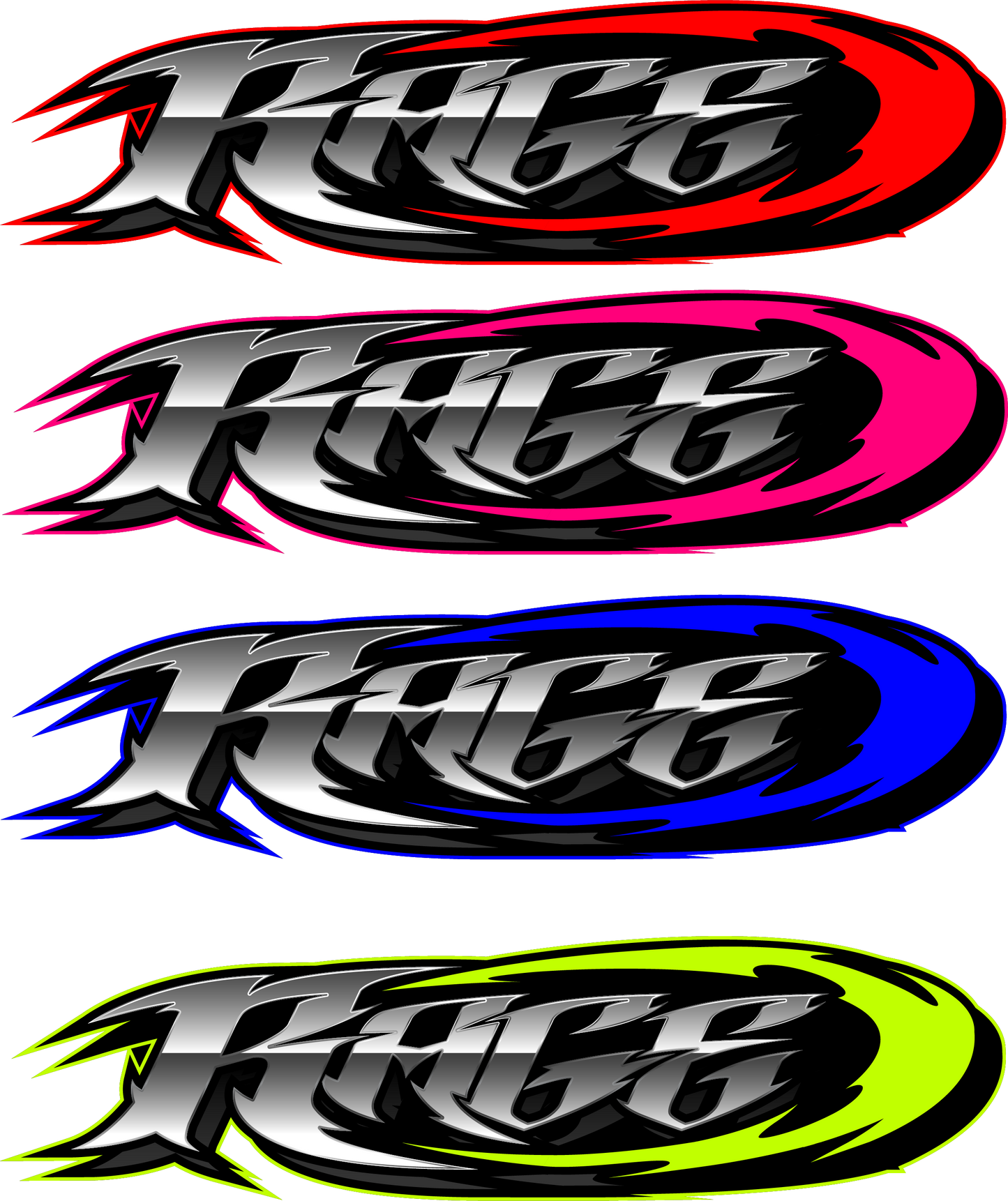 Tribal Logo Full Color Chrome - 8" x 2"