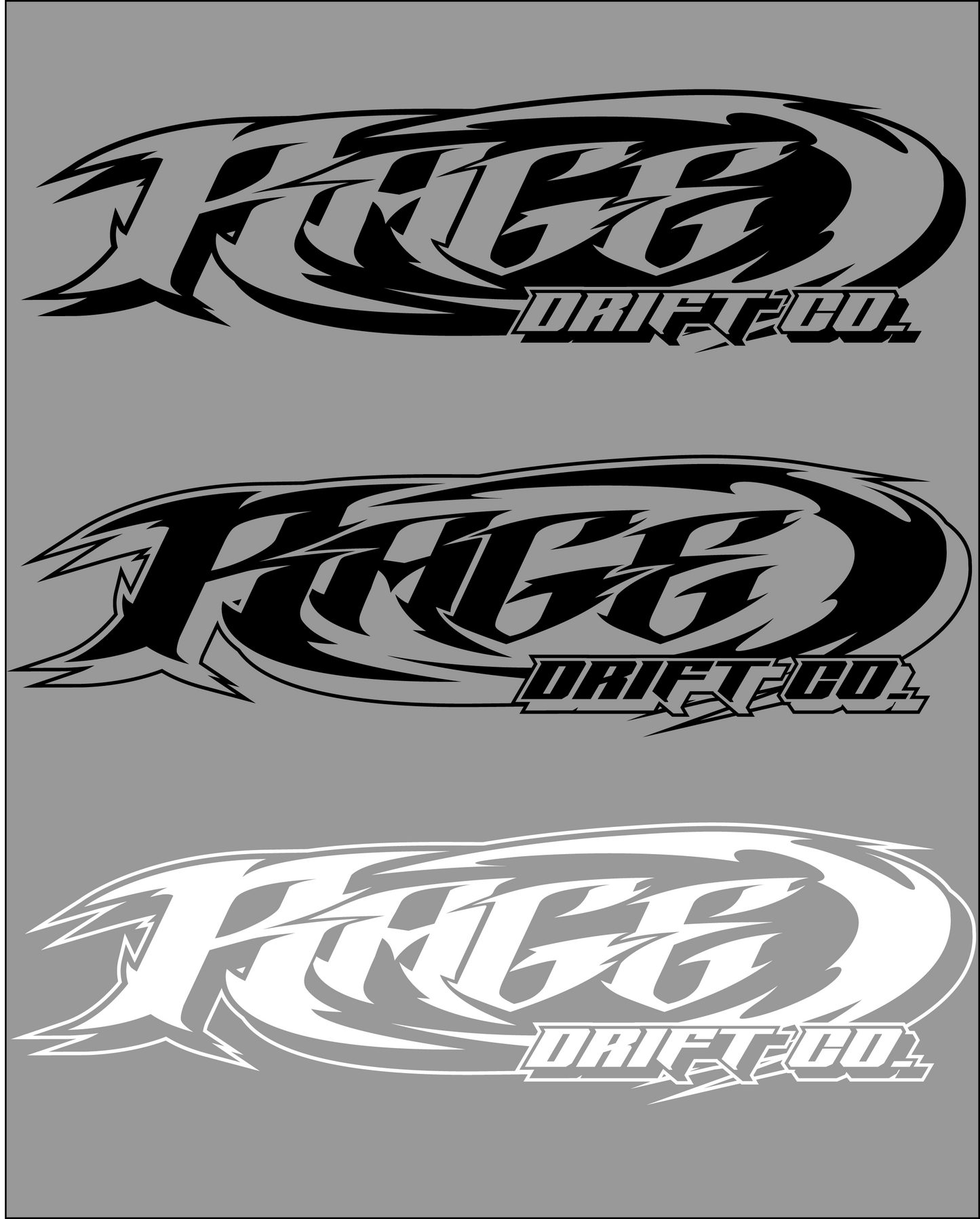 Tribal Logo Vinyl Outline - 8" x 2"