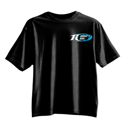 A black short-sleeve crewneck t-shirt featuring a 'Ready 2 Go.' logo printed on the left chest in blue, white, and black, displayed against a solid white background.