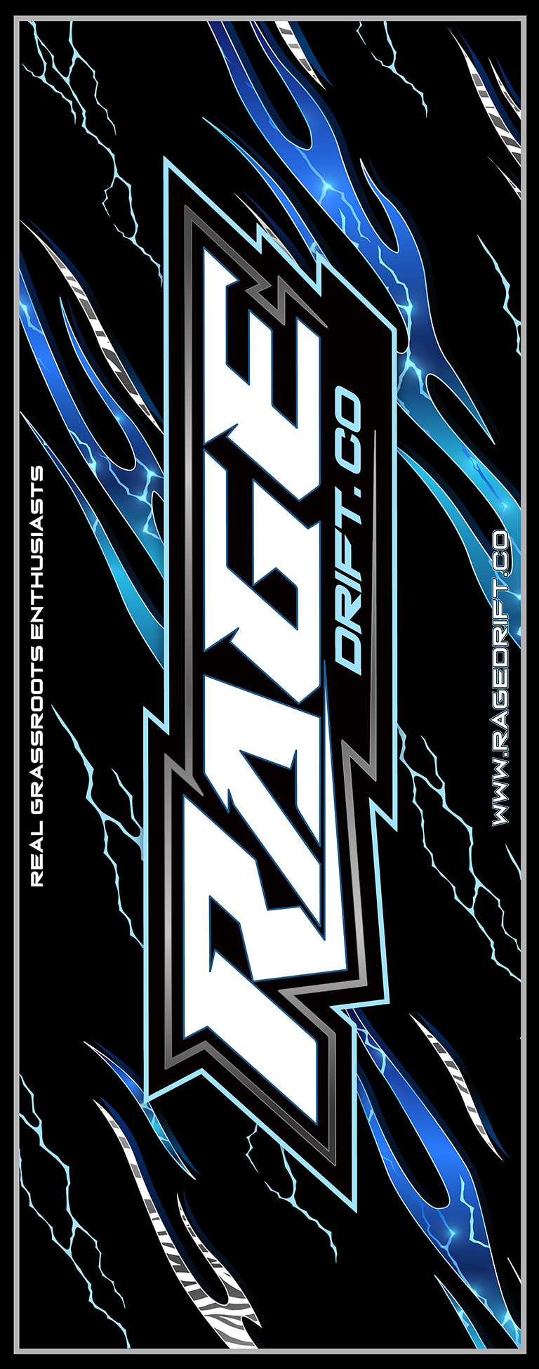 Rage Drift Co. “Lightning Tribal” Nobori Flag