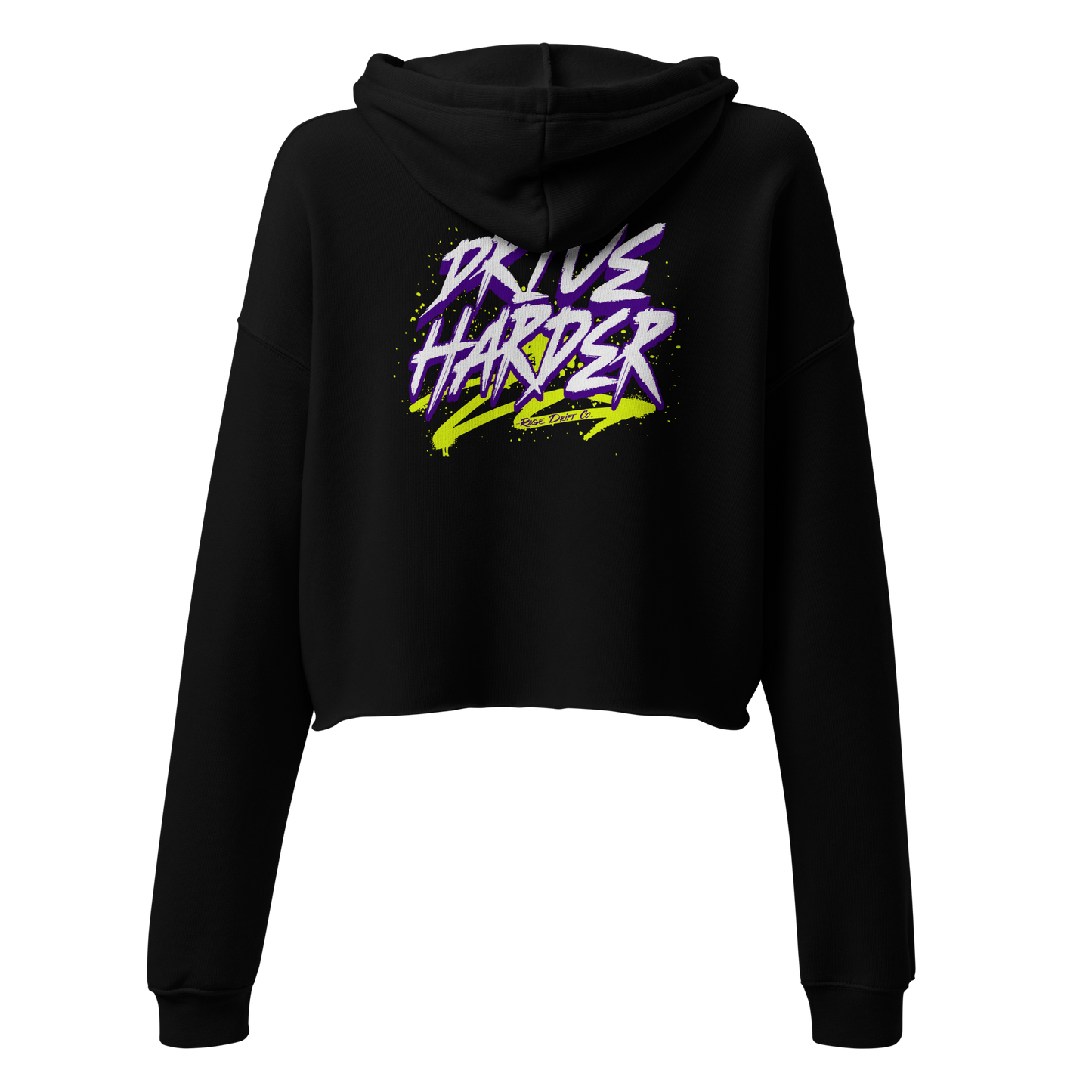 Drive Harder Crop Hoodie – Womens