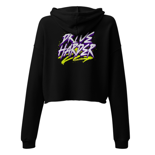 Drive Harder Crop Hoodie – Womens